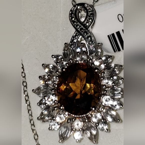 20", Alexite & White Topaz pendant and chain 925 Sterling Silver, NWT - Picture 8 of 8